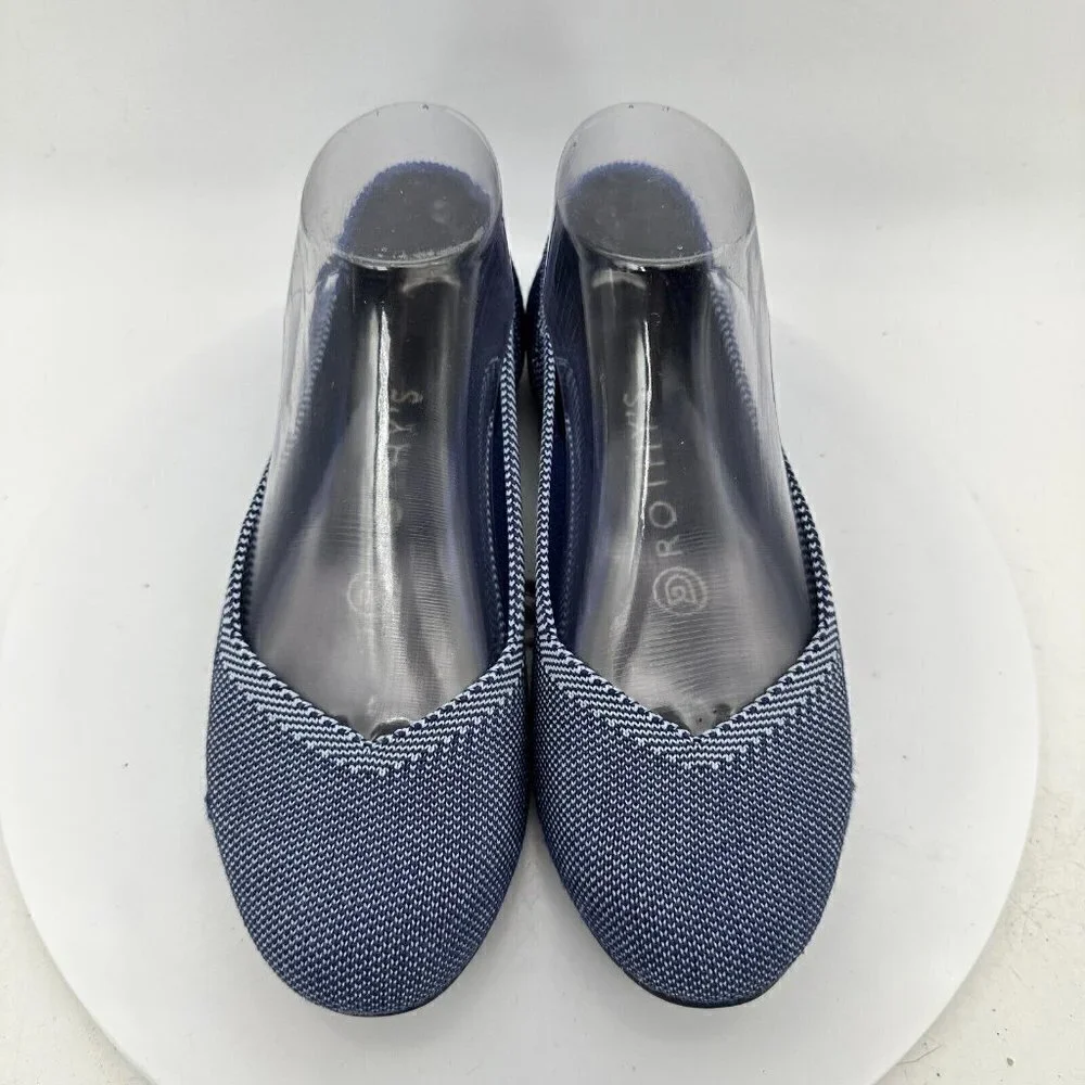 Rothy's The Flat Grey Textile Slip On Ballet Classic Comfort Women Shoes Sz 6.5 - Picture 3 of 13